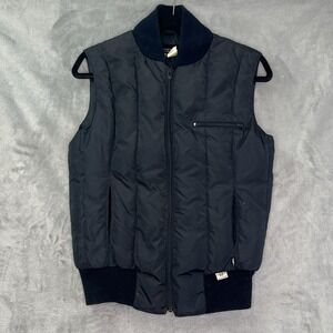 Obermeyer Ladies Black Goose Down Zip front Quilted Puff Vest Size Medium